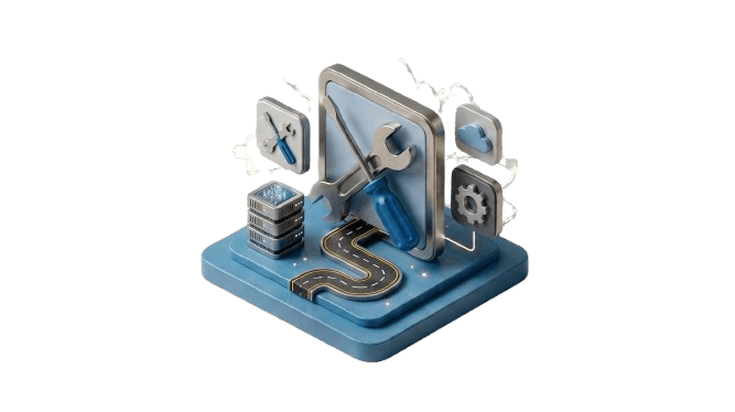 Business tools portal concept illustration